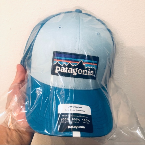 PATAGONIA LOGO RIDGE LOPRO TRUCKER HAT BLUE - Picture 2 of 4